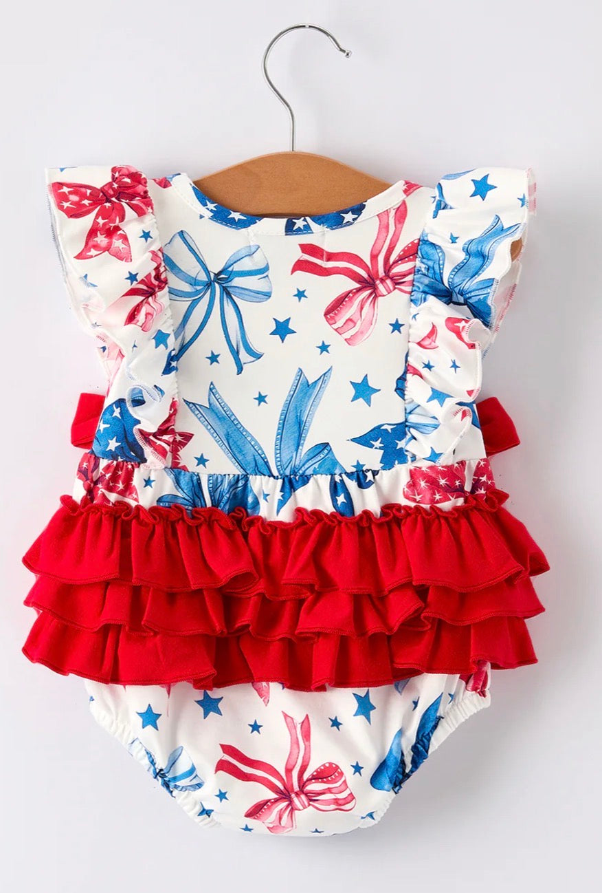4th of July Bow Romper