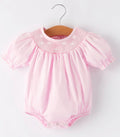 Pretty in Pink with White Bows Smock