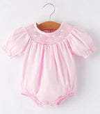 Pretty in Pink with White Bows Smock