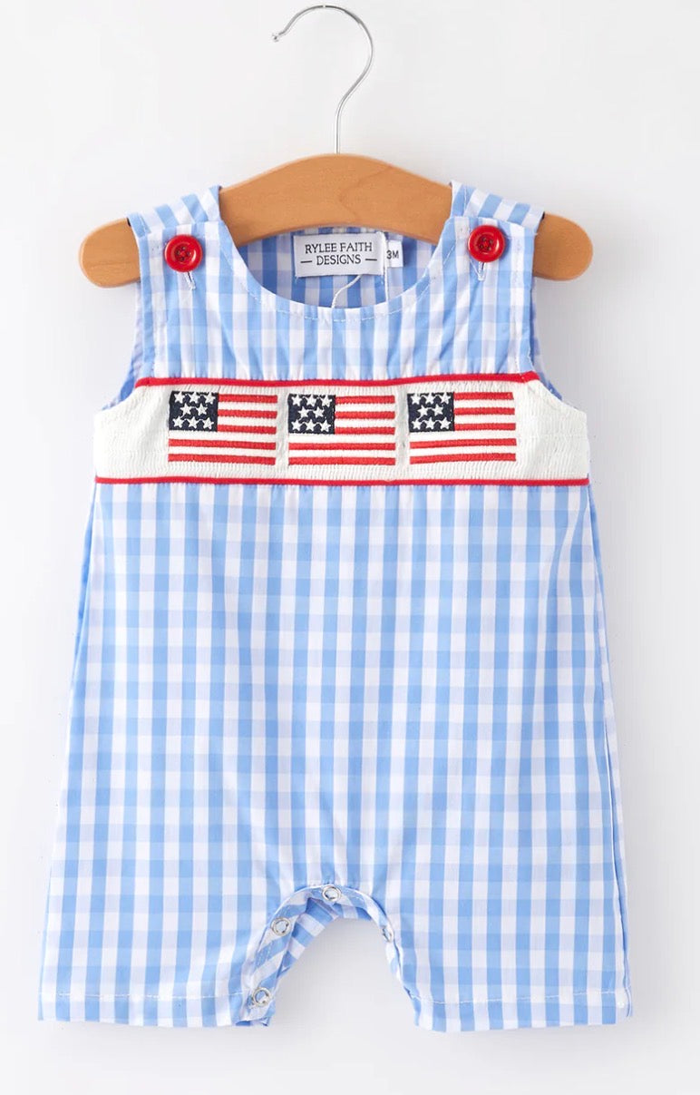 4th of July Flag Romper