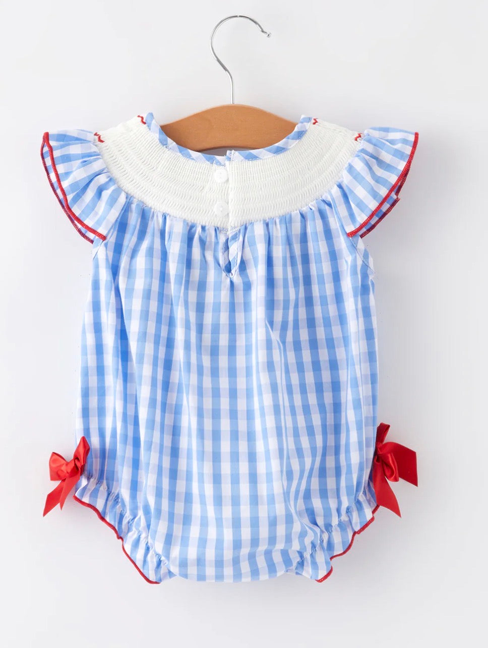 4th of July Flag Smocking Romper