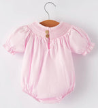 Pretty in Pink with White Bows Smock